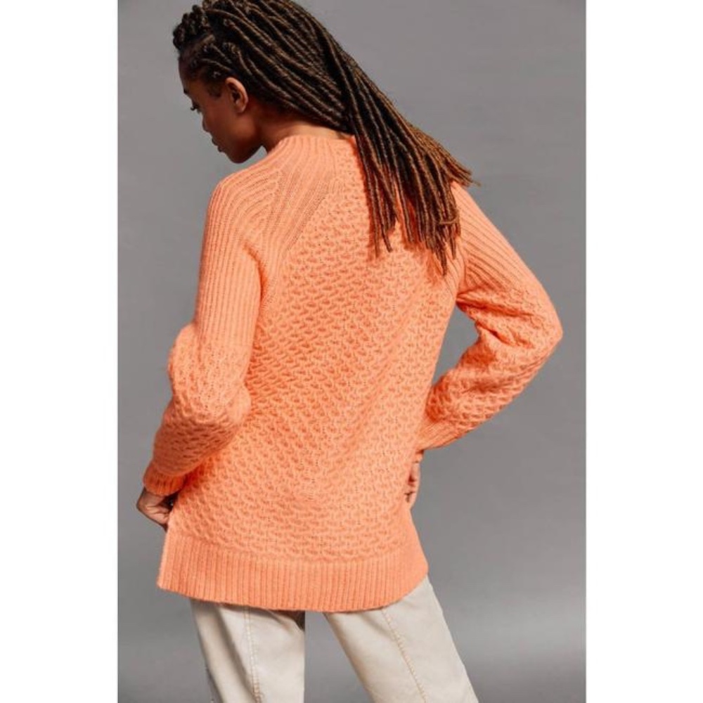 NWT Neon Coral Mock Neck Sweater